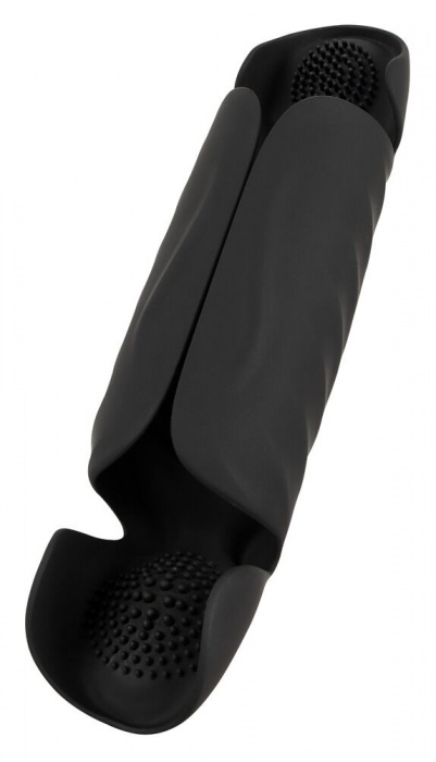 Черный вибромастурбатор с трехточечной стимуляцией Penis Trainer with 3 Point Stimulation - Orion - в Королеве купить с доставкой