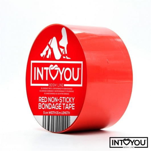 Красный скотч для фиксации Non-Sticky Bondage Tape - 15 м. - Intoyou - купить с доставкой в Королеве