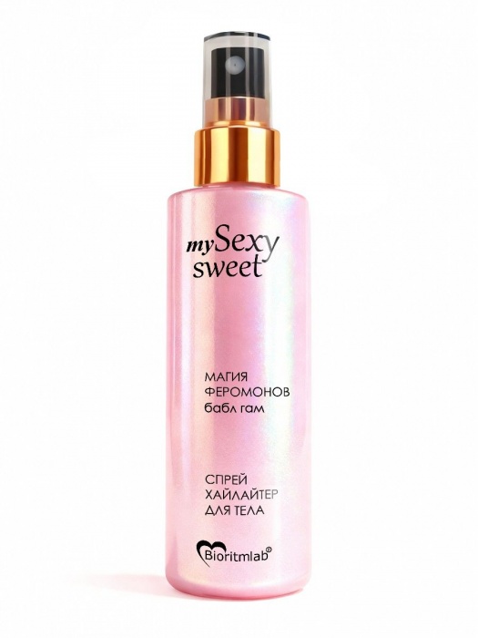 Спрей хайлайтер для тела Sexy Sweet с ароматом бабл-гам, шиммером и феромонами - 200 мл. -  - Магазин феромонов в Королеве