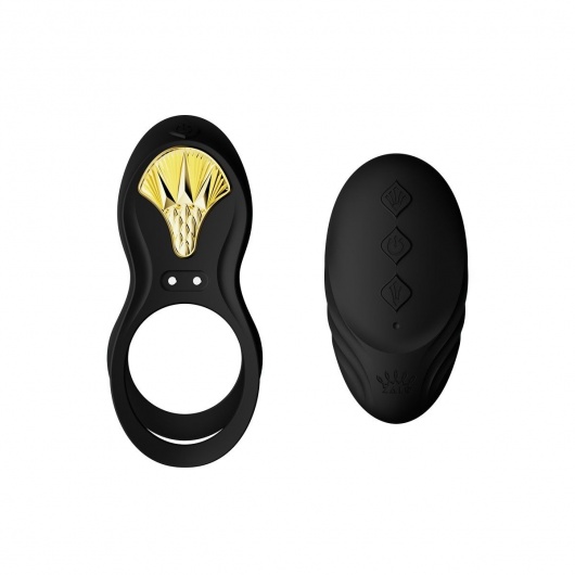 Черное эрекционное виброкольцо Bayek с пультом ДУ - Zalo - в Королеве купить с доставкой