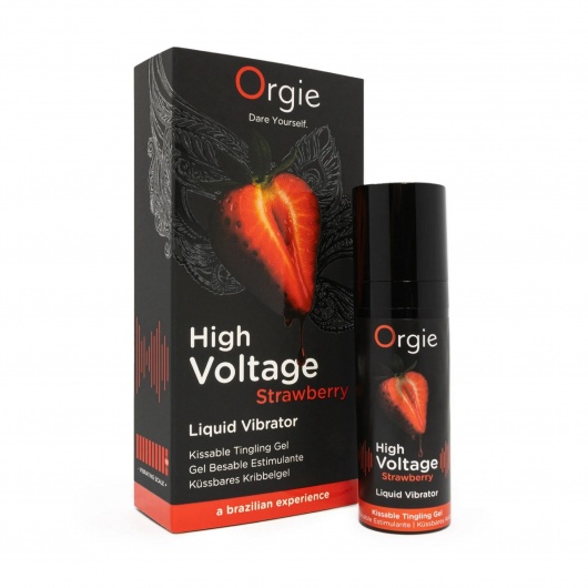 Жидкий вибратор Orgie High Voltage Strawberry - 15 мл. - ORGIE - купить с доставкой в Королеве