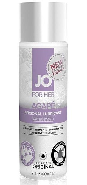 Лубрикант на водной основе для женщин JO AGAPE LUBRICANT ORIGINAL - 60 мл. - System JO - купить с доставкой в Королеве