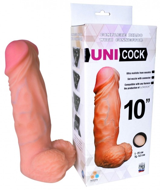 Фаллическая насадка Харнесс UNICOCK 10  - 25 см. - LOVETOY (А-Полимер) - купить с доставкой в Королеве