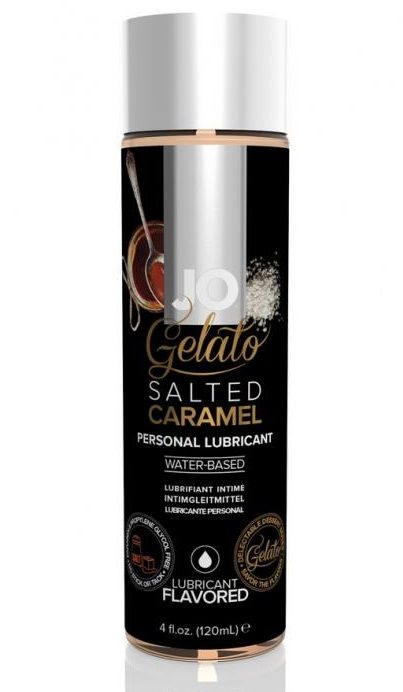 Лубрикант с ароматом солёной карамели JO GELATO SALTED CARAMEL - 120 мл. - System JO - купить с доставкой в Королеве