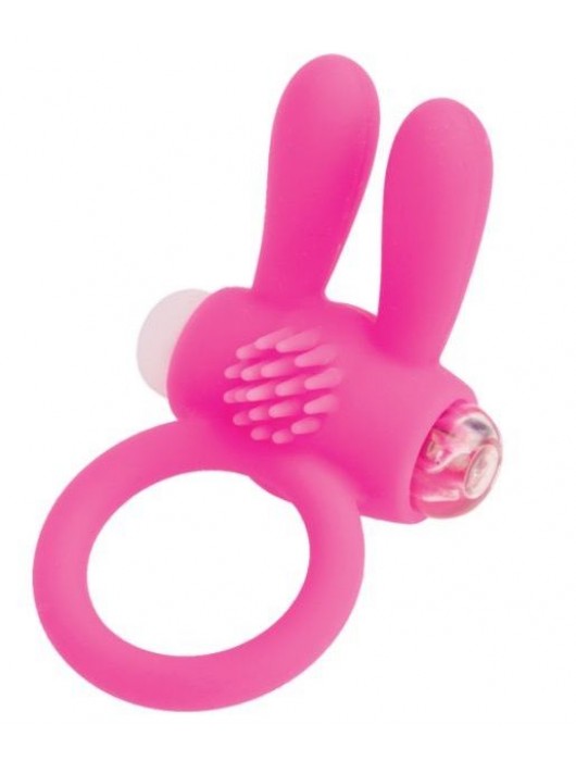 Розовое эрекционное виброкольцо A-toys с ушками - A-toys - в Королеве купить с доставкой