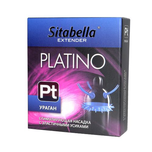 Стимулирующая насадка с усиками и шипиками Platino  Ураган - Sitabella - купить с доставкой в Королеве