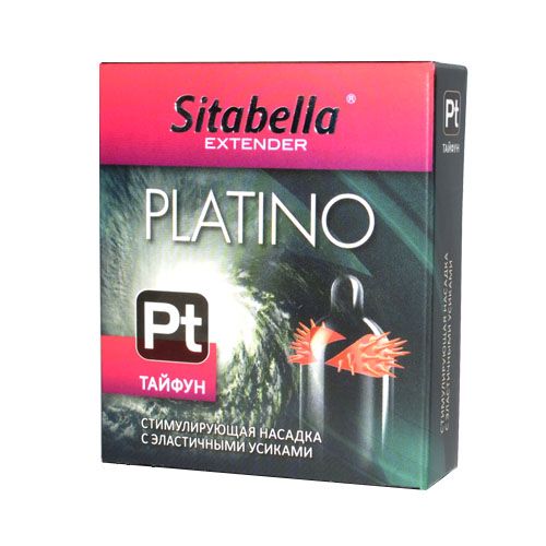 Стимулирующая насадка с шипиками по бокам Platino  Тайфун - Sitabella - купить с доставкой в Королеве
