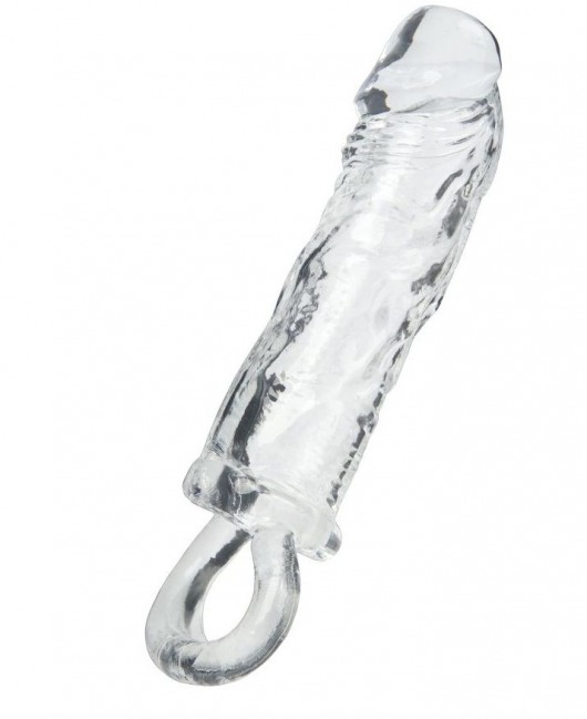 Прозрачная насадка с петлёй для фиксации - 14 см. - ToyFa - в Королеве купить с доставкой