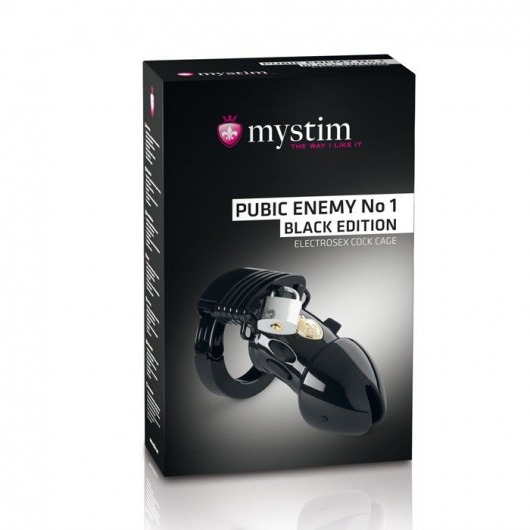 Пояс верности с электростимуляцией Mystim Pubic Enemy No1 Black Edition - MyStim - купить с доставкой в Королеве