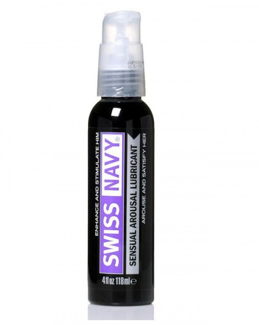 Возбуждающий гель-лубрикант на водной основе Sensual Arousal Lubricant  - 118 мл. - Swiss navy - купить с доставкой в Королеве