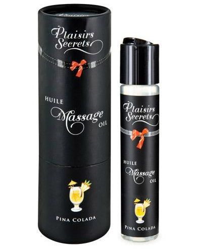 Массажное масло с ароматом пина колады Huile de Massage Gourmande Pina Colada - 59 мл. - Plaisir Secret - купить с доставкой в Королеве