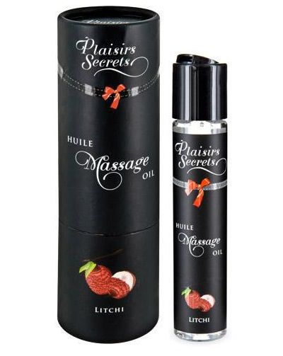 Массажное масло с ароматом личи Huile de Massage Gourmande Litchi - 59 мл. - Plaisir Secret - купить с доставкой в Королеве