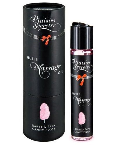 Массажное масло с ароматом сладкой ваты Huile de Massage Gourmande Barbe à Papa - 59 мл. - Plaisir Secret - купить с доставкой в Королеве