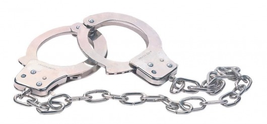 Наручники из металла с длинной цепочкой CHROME HANDCUFFS METAL HANDCUFFS W. KEY - NMC - купить с доставкой в Королеве