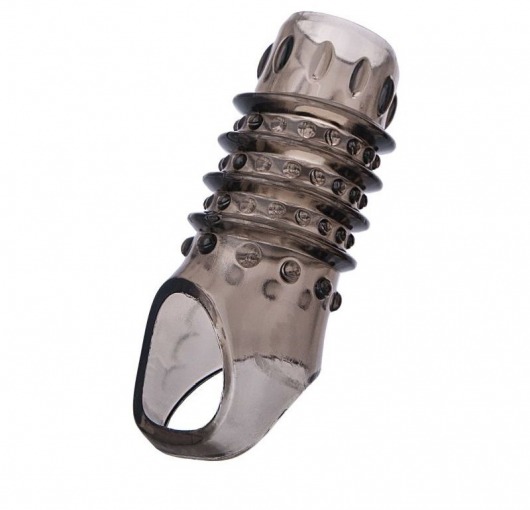 Открытая дымчатая насадка с точками и рёбрами ToyFa XLover - 11,5 см. - ToyFa - в Королеве купить с доставкой