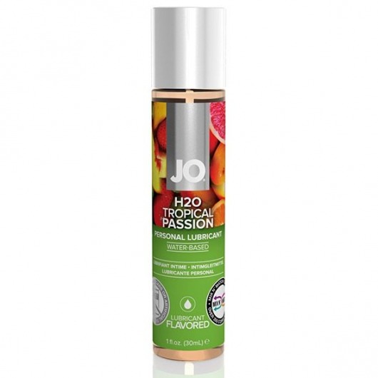 Смазка с ароматом тропических фруктов JO Flavored Tropical Passion - 30 мл. - System JO - купить с доставкой в Королеве