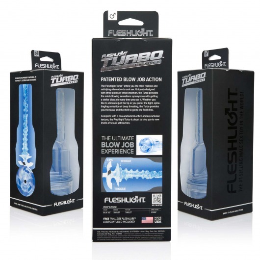 Мастурбатор Fleshlight Turbo - Trust Blue Ice - Fleshlight - в Королеве купить с доставкой