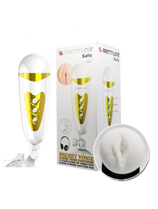 Мега-мастурбатор вагина Sally с вибрацией и голосом - Baile - в Королеве купить с доставкой