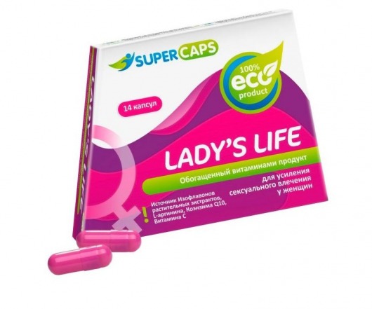 Возбуждающие капсулы Ladys Life - 14 капсул (0,35 гр.) - SuperCaps - купить с доставкой в Королеве