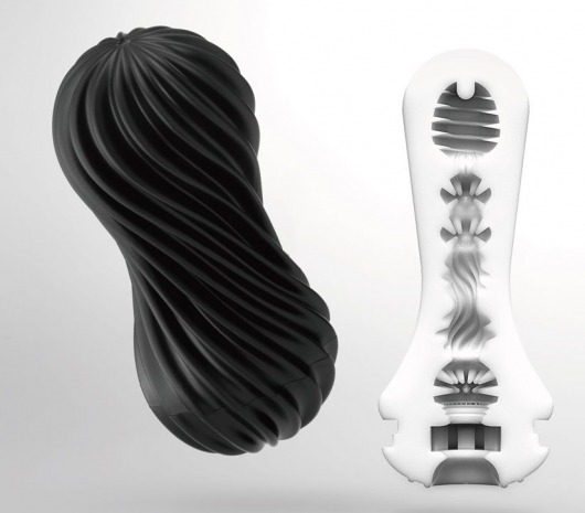 Мастурбатор FLEX Rocky Black с плотным рельефом - Tenga - в Королеве купить с доставкой