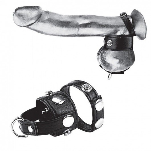 Утяжка для мошонки и пениса Cock Ring With 1  Ball Stretcher And Optional Weight Ring - BlueLine - купить с доставкой в Королеве