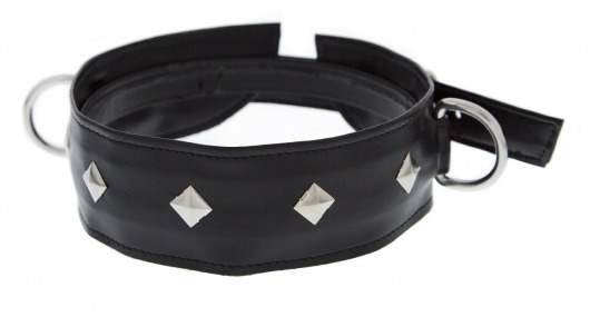 Полиуретановый ошейник с пуклями и D-кольцами Collar with Studs - Blush Novelties - купить с доставкой в Королеве