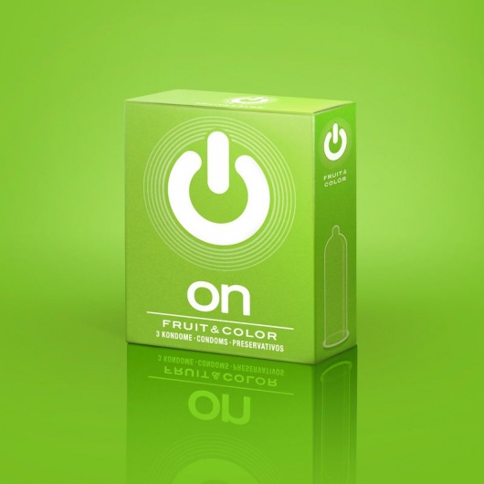 Цветные ароматизированные презервативы ON) Fruit   Color - 3 шт. - ON) - купить с доставкой в Королеве