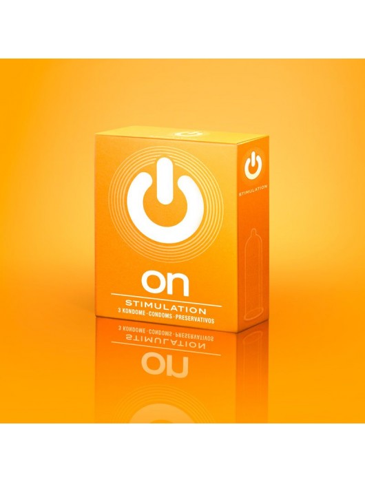 Презервативы ON) Stimulation с точками - 3 шт. - ON) - купить с доставкой в Королеве