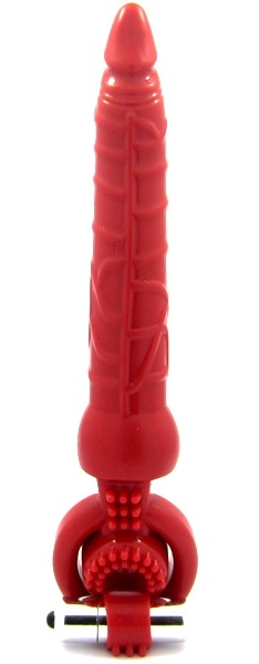 Красная вибронасадка с анальным стимулятором - ToyFa - в Королеве купить с доставкой