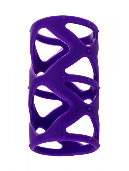 Фиолетовая насадка-сетка на пенис - 7,5 см. - A-toys - в Королеве купить с доставкой