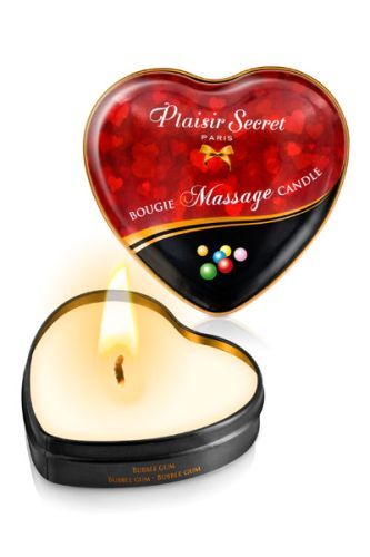 Массажная свеча с ароматом бубль-гума Bougie Massage Candle - 35 мл. - Plaisir Secret - купить с доставкой в Королеве