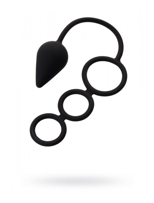 Тройное эрекционное кольцо с анальным хвостом Drop M-size - Erotist Adult Toys - в Королеве купить с доставкой