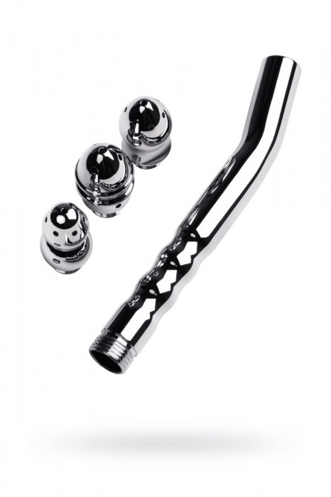 Металлический анальный душ с тремя насадками - ToyFa - купить с доставкой в Королеве