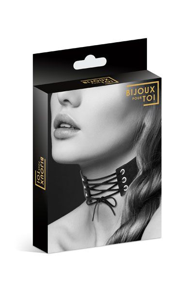 Оригинальный ошейник-чокер со шнуровкой - Bijoux Pour Toi - купить с доставкой в Королеве