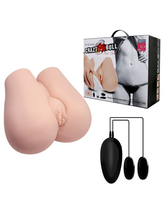 Реалистичный мастурбатор с вибрацией и двумя тоннелями - вагиной и анусом - Baile - в Королеве купить с доставкой