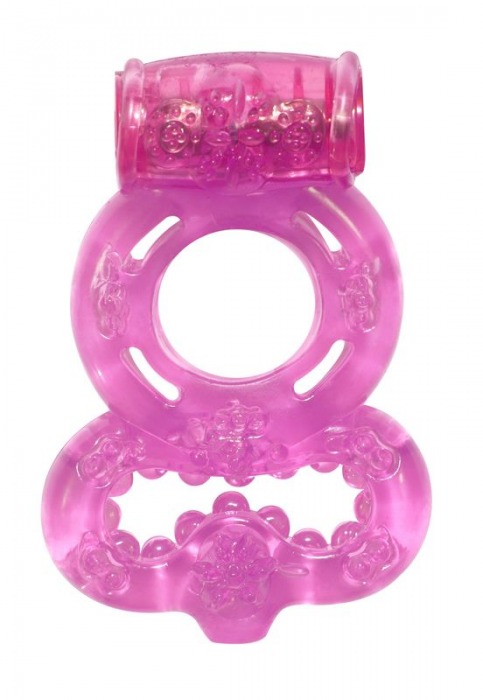Розовое эрекционное кольцо Rings Treadle с подхватом - Lola Games - в Королеве купить с доставкой