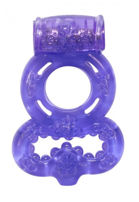 Фиолетовое эрекционное кольцо Rings Treadle с подхватом - Lola Games - в Королеве купить с доставкой