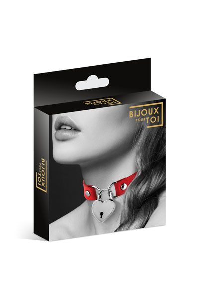 Красный чокер с замком в форме сердца - Bijoux Pour Toi - купить с доставкой в Королеве