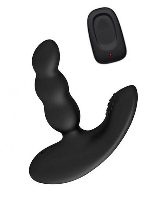 Черный силиконовый стимулятор простаты Levett Nitoc с пультом ДУ - Levett - в Королеве купить с доставкой