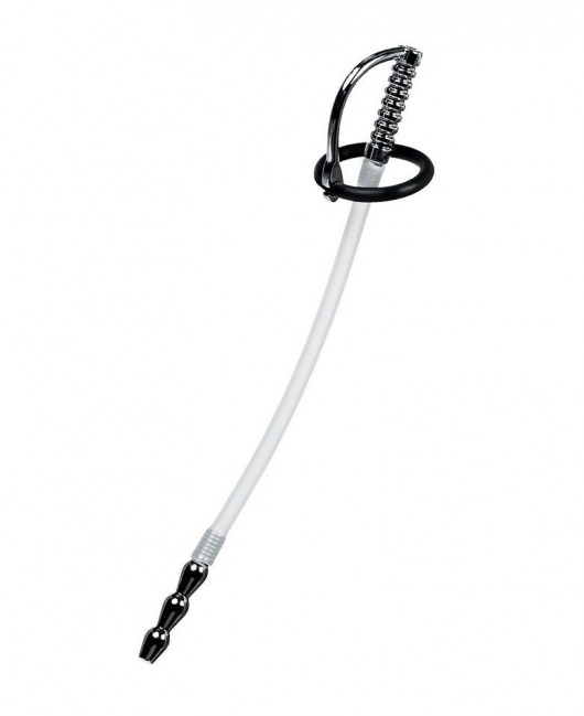 Силиконовый уретральный плаг со сменными фиксирующими кольцами Metal - ToyFa - купить с доставкой в Королеве