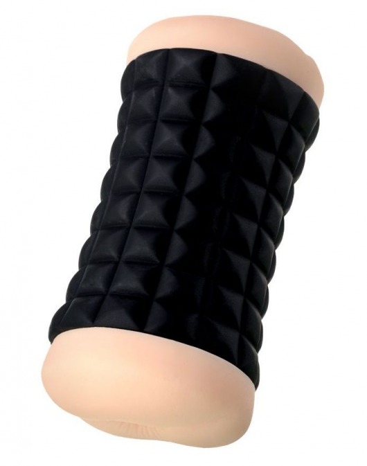 Двухсторонний мастурбатор JOS JANICE в черном цилиндре - JOS - в Королеве купить с доставкой