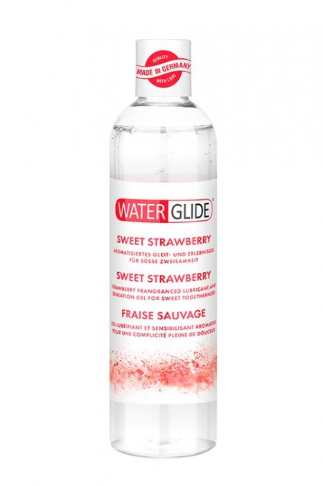 Лубрикант на водной основе с ароматом клубники SWEET STRAWBERRY - 300 мл. - Waterglide - купить с доставкой в Королеве