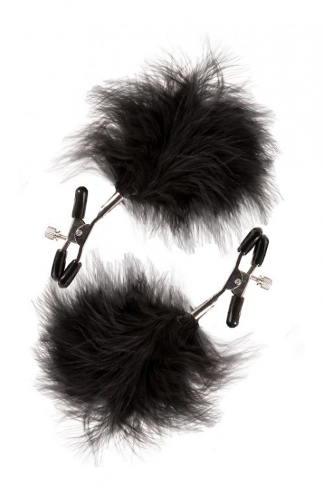 Зажимы для сосков с пухом FEATHERED NIPPLE CLAMPS - Blush Novelties - купить с доставкой в Королеве