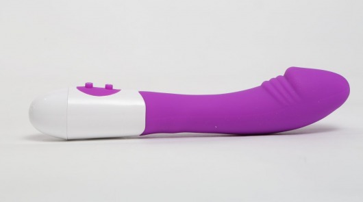 Фиолетовый силиконовый вибратор с 9 видами вибрации и пульсации - 19 см. - 4sexdreaM