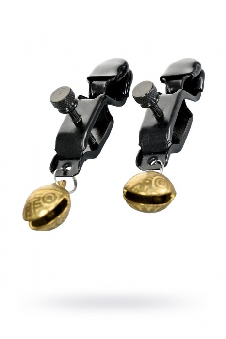 Черно-золотистые зажимы для сосков TOYFA Theatre - ToyFa - купить с доставкой в Королеве
