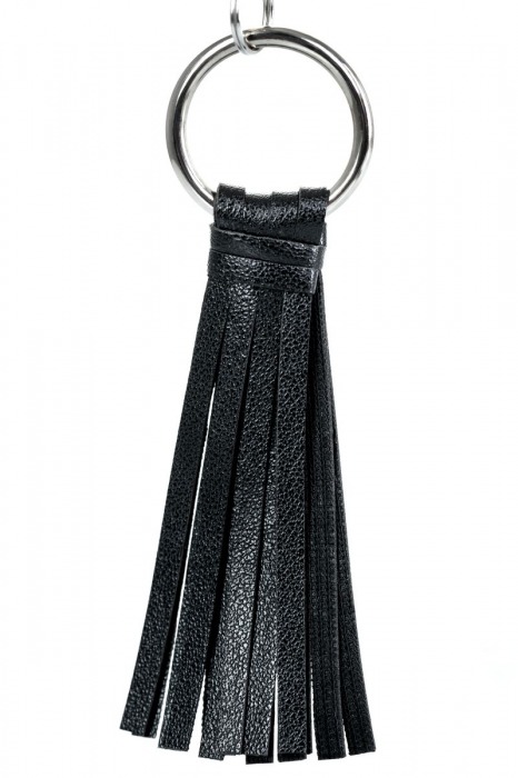 Черно-серебристые зажимы для сосков Theatre с кисточками - ToyFa - купить с доставкой в Королеве