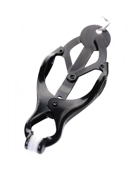 Черно-серебристые зажимы для сосков с кольцом для пениса TOYFA Metal - ToyFa - купить с доставкой в Королеве