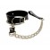Черный ошейник с поводком из эко-кожи - БДСМ Арсенал - купить с доставкой в Королеве Черный ошейник с поводком из эко-кожи - БДСМ Арсенал - купить с доставкой в Королеве