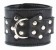 Чёрные наручники  из кожи с пряжкой - БДСМ Арсенал - купить с доставкой в Королеве