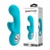 Бирюзовый вибратор Chris с клиторальным отростком - 15,4 см. - Baile купить в Королеве с доставкой в Orgasmix.ru Бирюзовый вибратор Chris с клиторальным отростком - 15,4 см. - Baile